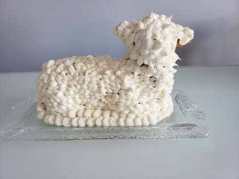 Illustration for article titled How hard can it be to make a 3D Easter lamb cake?